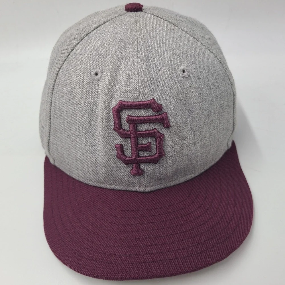 San Francisco Giants Hat Fitted 8 New‎ Era 59Fifty Gray Purple MLB Baseball Men